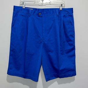 Men’s Cutter & Buck cotton pleated 9.5” shorts pleated front size 38 NEW